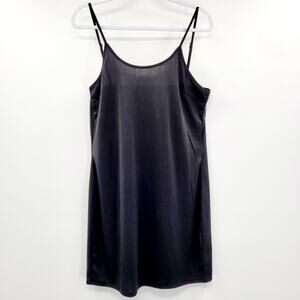 Starter Black Label Black Adjustable Spaghetti Strap Mini Slip Dress Women's L